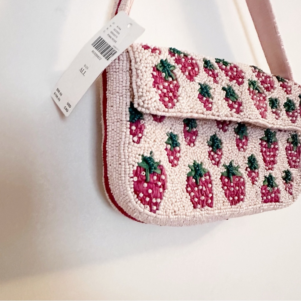 Anthropologie The Fiona Beaded Bag: Food & Drink Edition Strawberry Fields - Picture 9 of 11